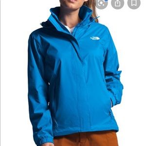 North Face blue rain jacket